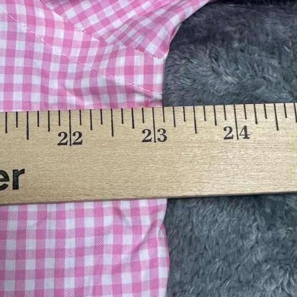Lauren Ralph Lauren Shirt Mens L 16"-16.5" 34-35 Pink white Checkered Button Up - Picture 6 of 9